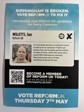 Thumbnail of leaflet from Sue Willetts