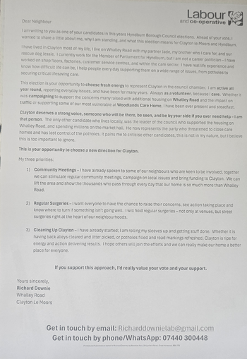 Thumbnail of leaflet from Richard John Downie