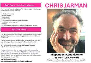 Thumbnail of leaflet from Chris Jarman