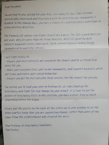 Thumbnail of leaflet from Paul Forbes