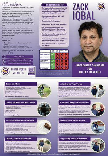 Thumbnail of leaflet from Zack Iqbal