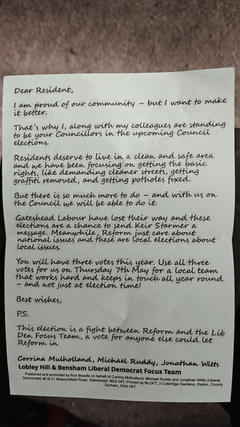 Thumbnail of leaflet from Michael George Ruddy