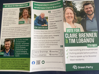 Thumbnail of leaflet from Claire Brenner