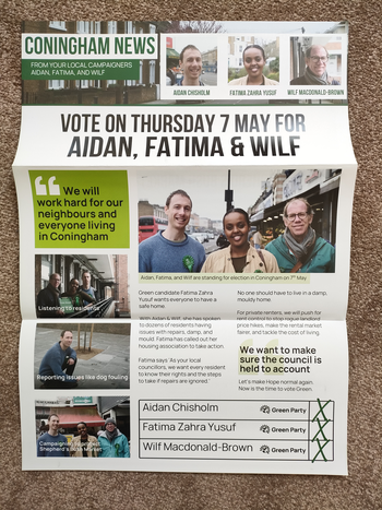 Thumbnail of leaflet from Aidan Chisholm