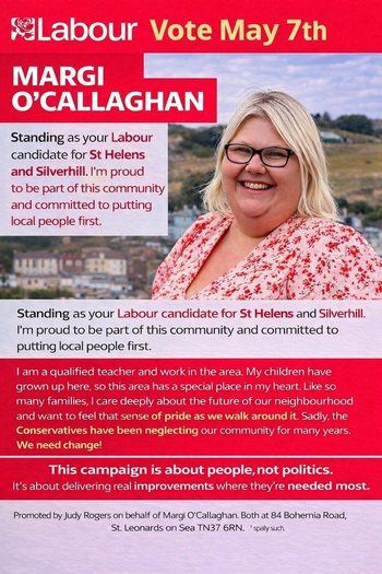 Thumbnail of leaflet from Margi O'Callaghan