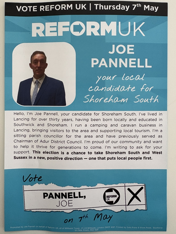 Thumbnail of leaflet from Joe Pannell