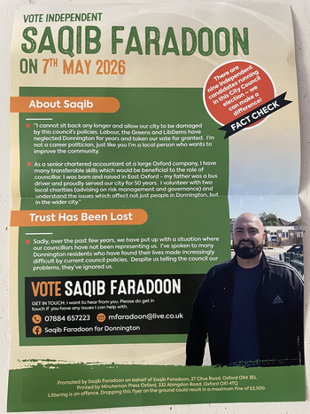 Thumbnail of leaflet from Saqib Faradoon