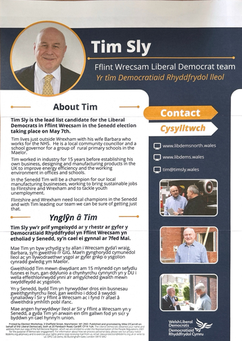 Thumbnail of leaflet from Tim Sly