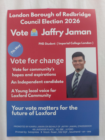 Thumbnail of leaflet from Jaffry Jaman