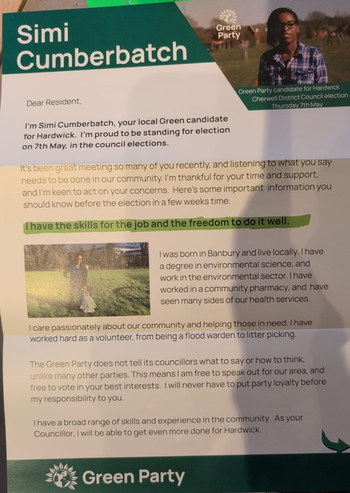 Thumbnail of leaflet from Simi Cumberbatch