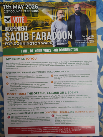 Thumbnail of leaflet from Saqib Faradoon