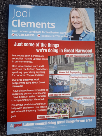 Thumbnail of leaflet from Jodi Clements