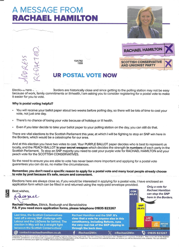Thumbnail of leaflet from Rachael Hamilton