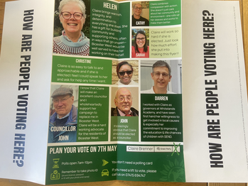 Thumbnail of leaflet from Claire Brenner
