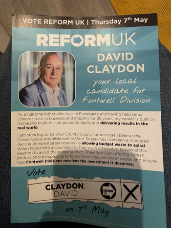 Thumbnail of leaflet from David Christopher Claydon