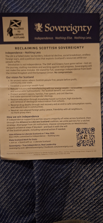 Thumbnail of leaflet from Alan McManus