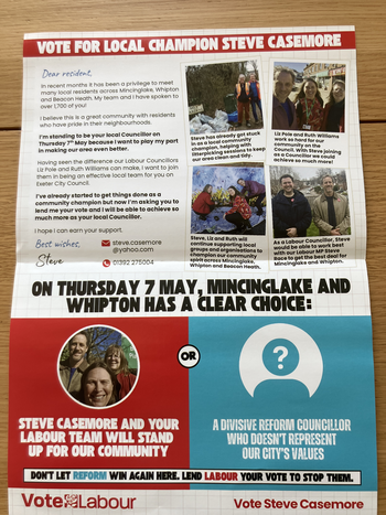 Thumbnail of leaflet from Steve Casemore