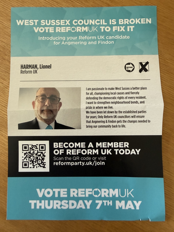 Thumbnail of leaflet from Lionel Harman