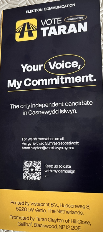 Thumbnail of leaflet from Taran Clayton