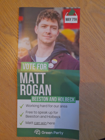 Thumbnail of leaflet from Matt Rogan