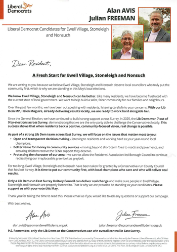 Thumbnail of leaflet from Julian Peter Freeman