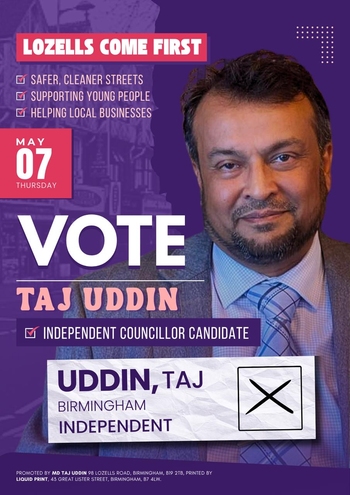 Thumbnail of leaflet from Taj Uddin