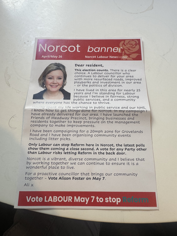 Thumbnail of leaflet from Alison Foster