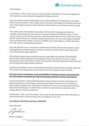 Thumbnail of leaflet from Shanice Goldman