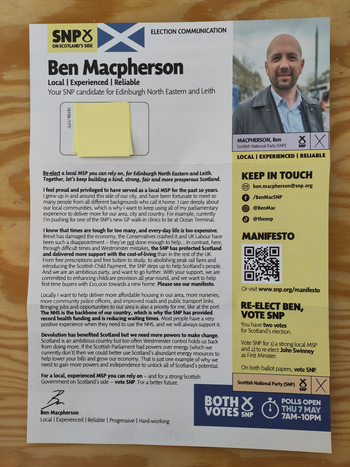 Thumbnail of leaflet from Ben MacPherson