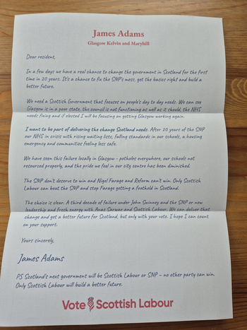 Thumbnail of leaflet from James Adams