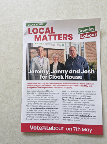 Thumbnail of leaflet from Jeremy Adams