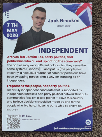 Thumbnail of leaflet from Jack Brookes