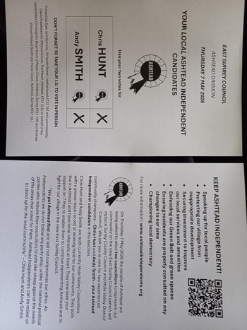 Thumbnail of leaflet from Chris Hunt