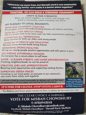 Thumbnail of leaflet from Misbah Chowdhury