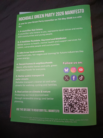 Thumbnail of leaflet from Mark Hollinrake