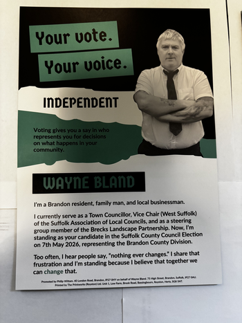 Thumbnail of leaflet from Wayne Bland