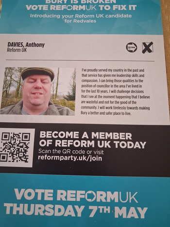 Thumbnail of leaflet from Tony Davies