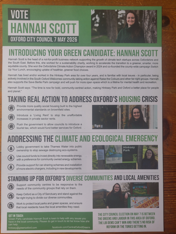 Thumbnail of leaflet from Hannah Scott