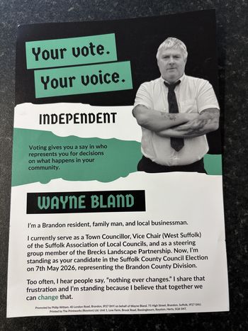 Thumbnail of leaflet from Wayne Bland
