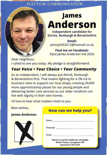 Thumbnail of leaflet from James Robert Anderson