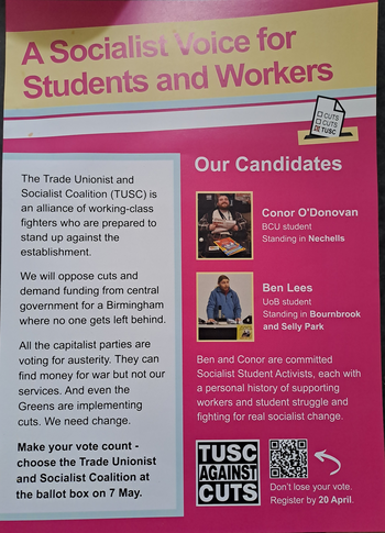 Thumbnail of leaflet from Ben Lees
