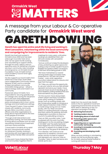 Thumbnail of leaflet from Gareth Dowling