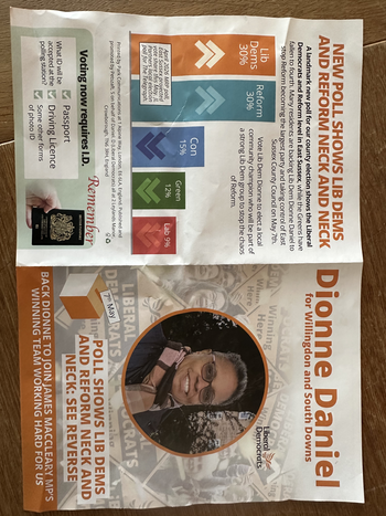 Thumbnail of leaflet from Dionne Joanne Michelle Daniel