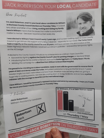 Thumbnail of leaflet from Jack Robertson