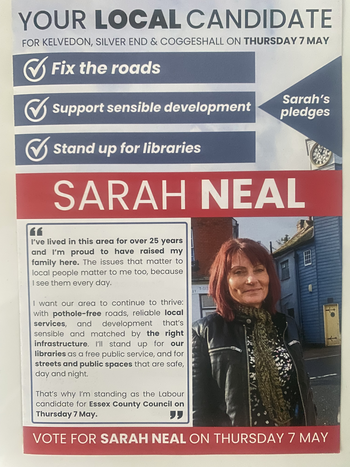 Thumbnail of leaflet from Sarah Neal