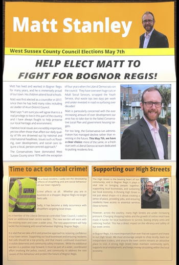 Thumbnail of leaflet from Matt Stanley