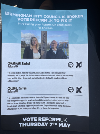 Thumbnail of leaflet from Darren Colling