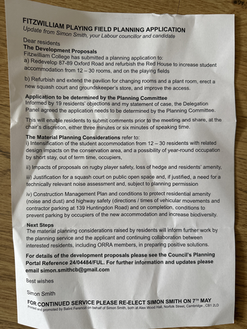 Thumbnail of leaflet from Simon Smith