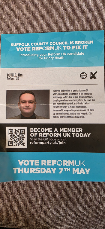 Thumbnail of leaflet from Tim Buttle