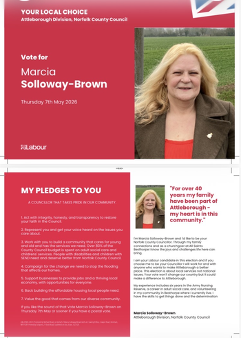 Thumbnail of leaflet from Marcia Solloway-Brown